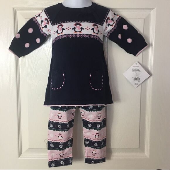 Blueberries Boulevard Penguin Tunic & Leggings 18M - Picture 1 of 6